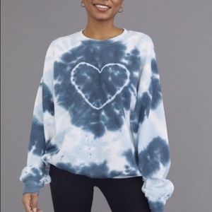 Urban outfitters blue tie dye crew neck sweatshirt